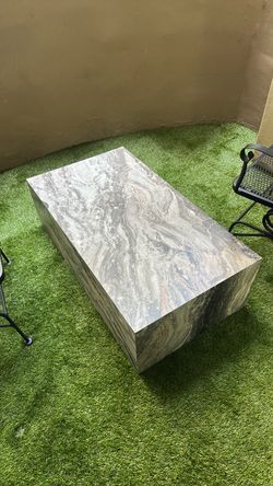 Faux marble coffee table