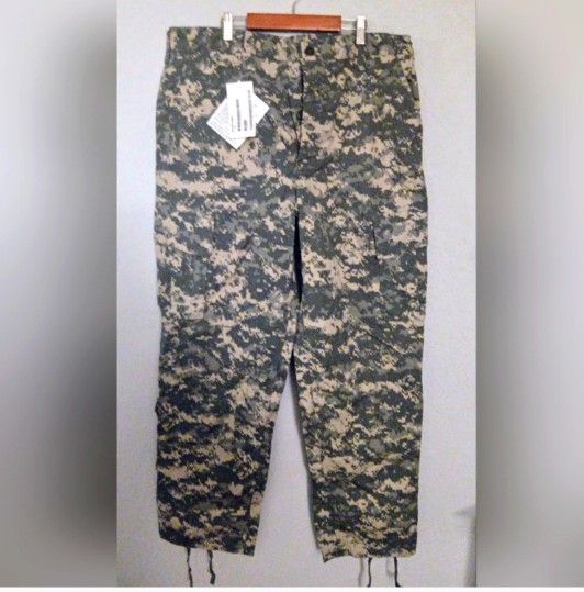 ACU Pants/Trousers Large Regular USGI Digital Camo Cotton/Nylon Ripstop Army Combat NWT