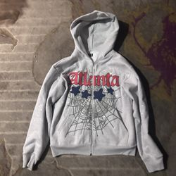 brand new zip up sp5der hoodie