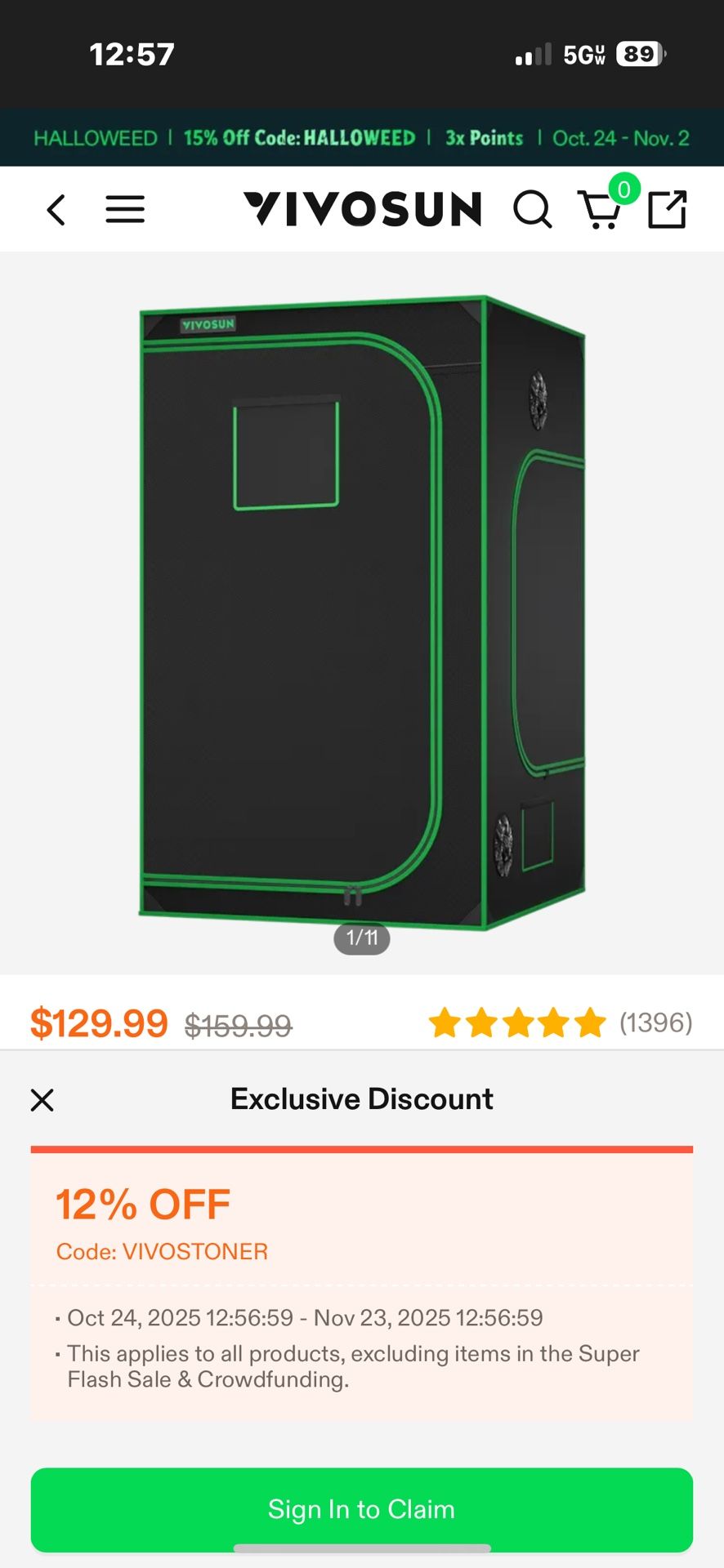 Grow Tent For Hydroponics 4 Ft.² By 8 Foot Tall