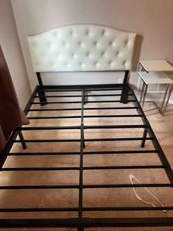 Full Bed Frame Set + Nightstand + FREE Mattress