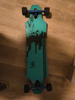 CUSTOM "BUSTIN" LONGBOARD W/PARIS TRUCKS