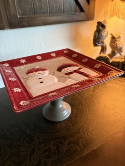 Snowman Cookie Plate