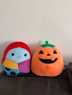 Squishmallow Sally & Jack-o'-Lantern Plush Set