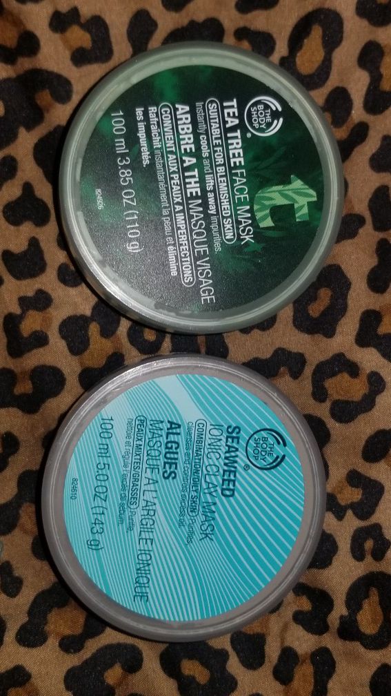 The Body shop Set of 2: (1) Tea Tree Clay Face Mask & (1) Seaweed Ionic Clay Face mask