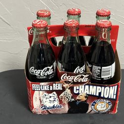 Coca Cola Feel Like A Real Champion 1999 UConn Huskies 6 Pack Soda 