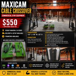 Maxicam Cable Crossover – Commercial Gym Equipment – $550