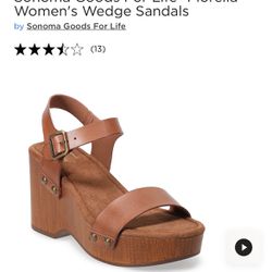 Brown Wedge Sandals 