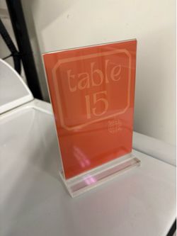 Plastic wedding table sign holders