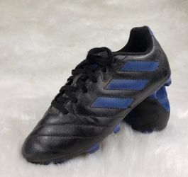 Adidas Black and Blue Youth Size 5 Soccer Cleets
