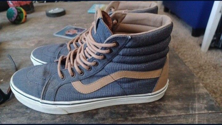 vANs sk8-HI dEniM sHoeS