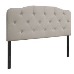 King Angela Headboard Warm Gray