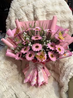 pink sunflowers