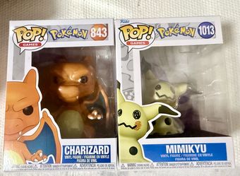 Pokemon Funko Pop! Charizard #843 & Mimikyu #1013