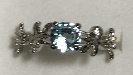 Size 7 Topaz vine silver ring