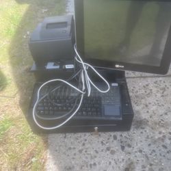 NCR Cash Register And Computer. 
