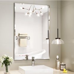 Bathroom Mirror 36" X 24" Beveled