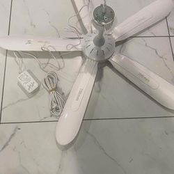 12” Portable Ceiling Fan Plug In 5V DC Powered 5 Blades Canopy Gazebo