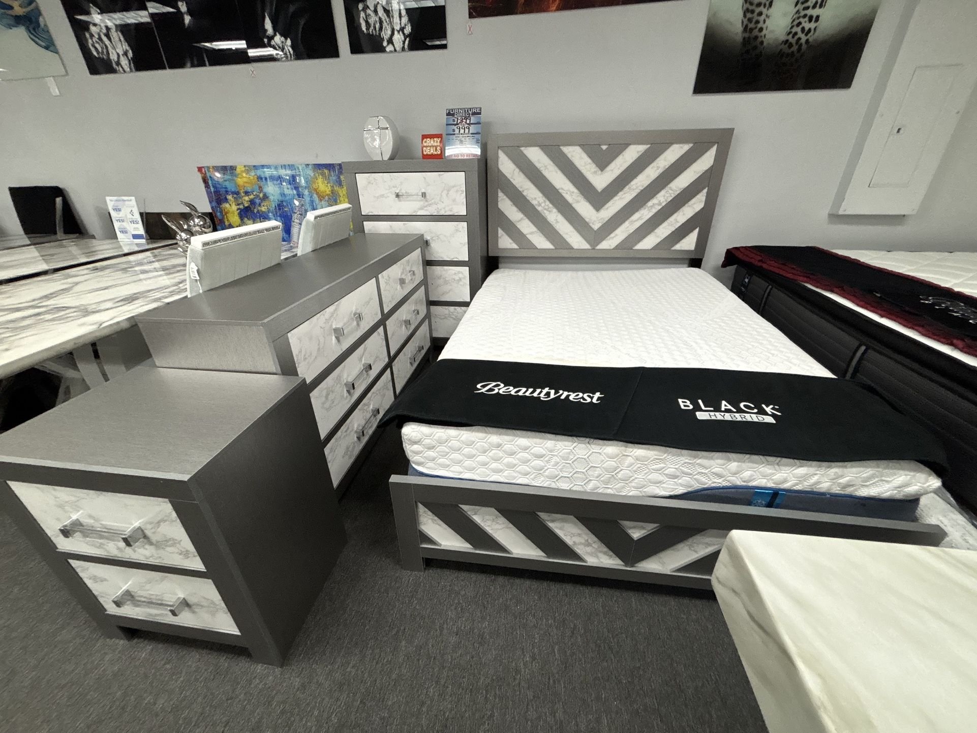 Weekend Deal: Full Bed, Dresser, Nightstand & FREE Mattress