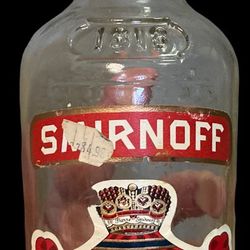 Vintage Smirnoff Vodka Bottle 4/5 Quart Rare