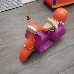 Our Generation Doll Moped And Helmet Scooter