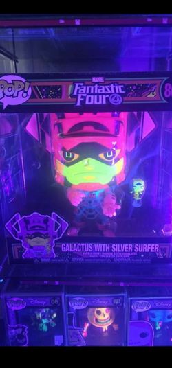 Funko Marvel Jumbo POP | Galactus with Silver Surfer (Black Light Version)