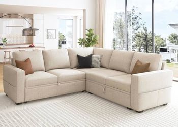 Sectional Sleeper Sofa with Pull Out Bed