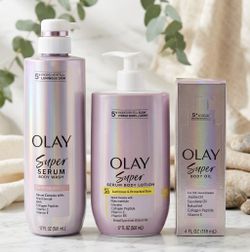 Olay Super Serum Body Wash, Lotion & Oil Set