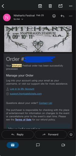 Niteharts 3 day tickets (2)