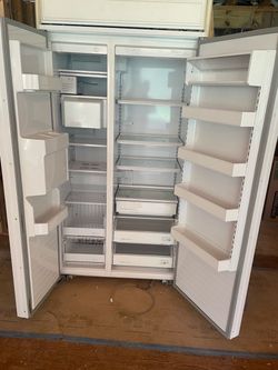 KitchenAid Side-by-Side Refrigerator with Custom Wood Panels