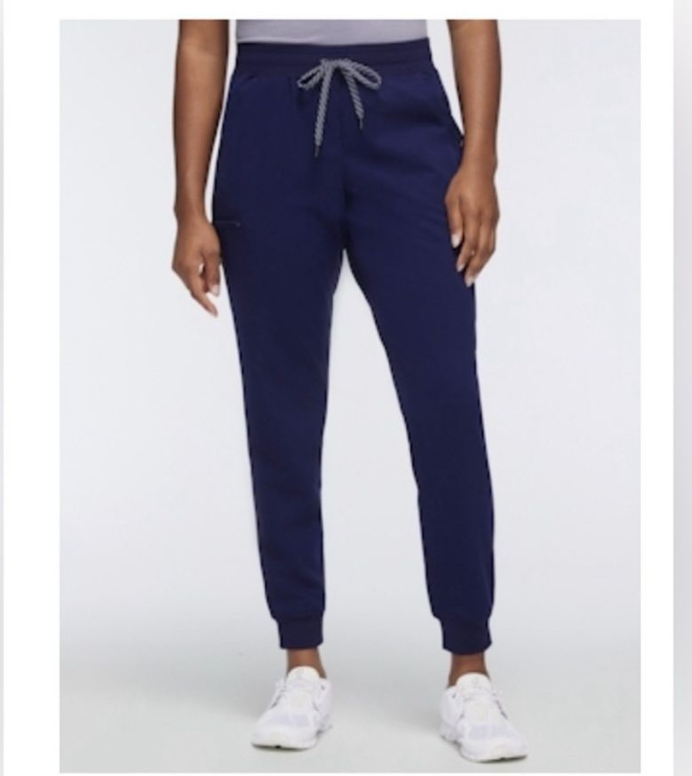 Women’s Jaanuu Classic 5 Pocket Scrub Jogger Pants Large Navy