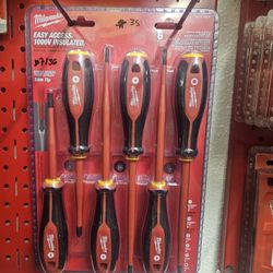Milwaukee
1000V Insulated Slim Tip Screwdriver Set (6-Piece)