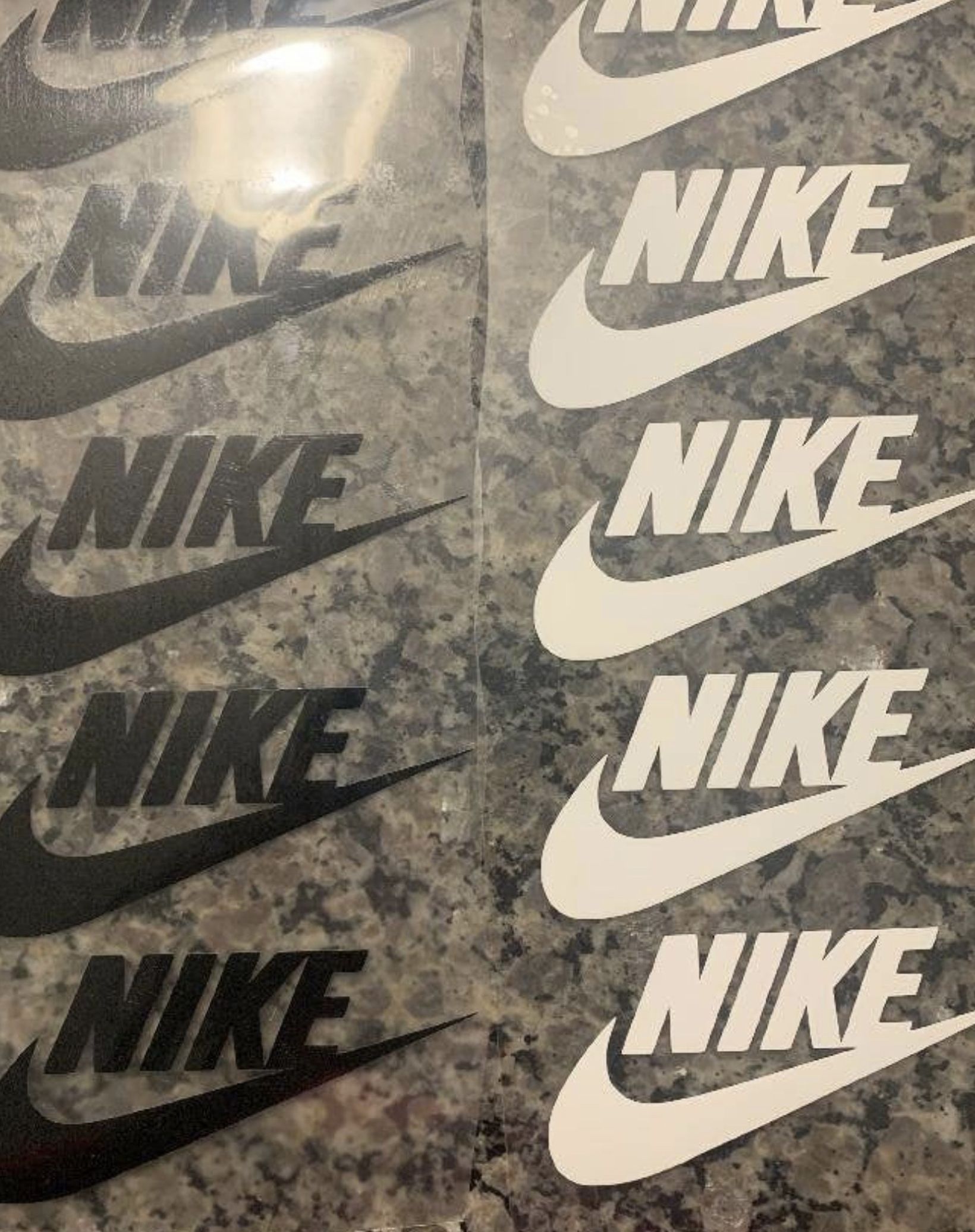 5 Black 5 White Nike logo Swoosh Iron On