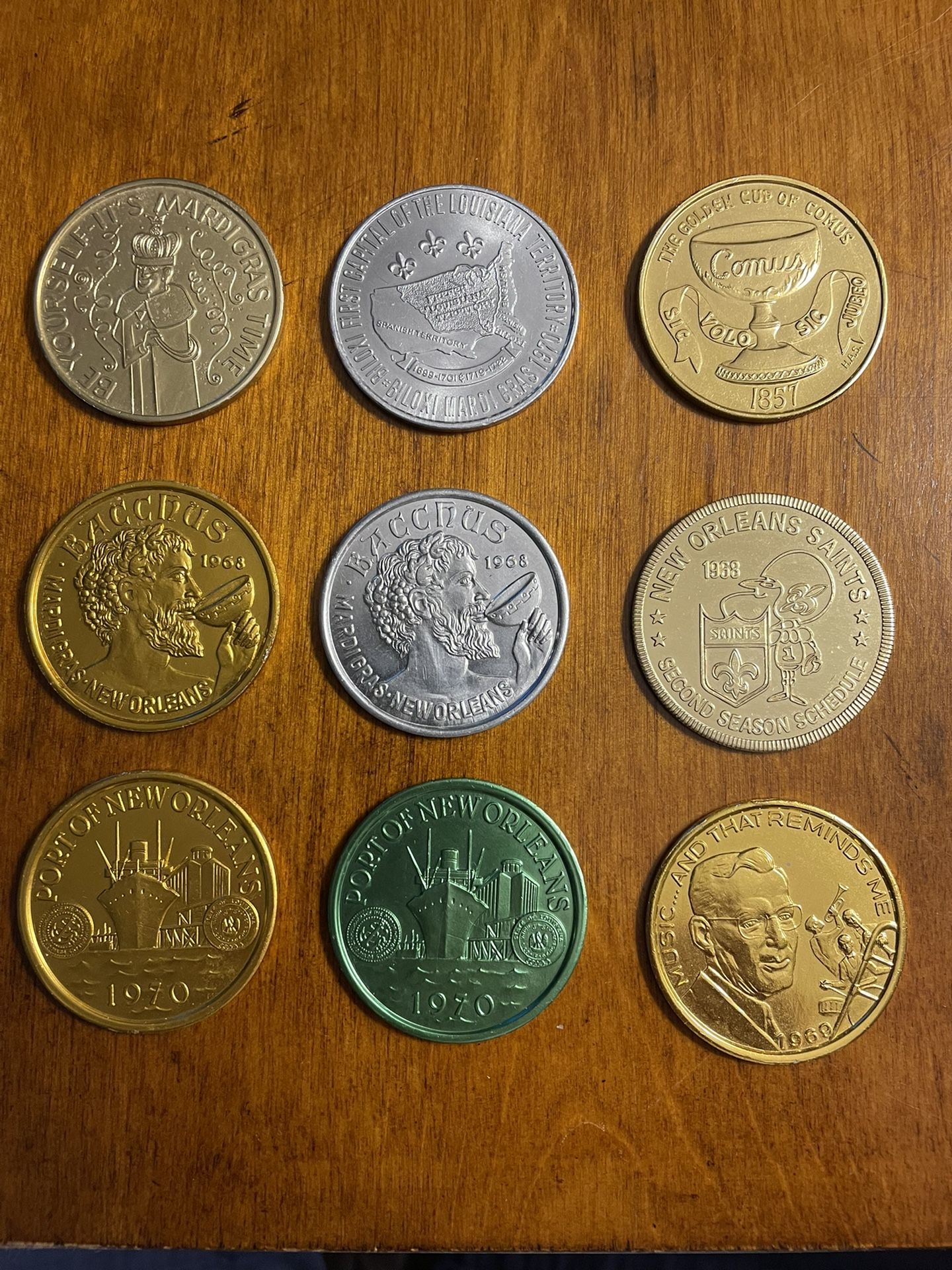 9 Mardi Gras Tokens