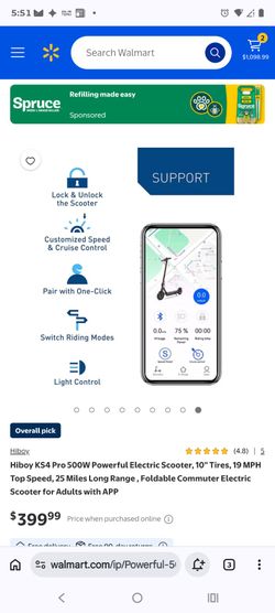 Hiboy KS4 Pro 500W Foldable Electric Scooter