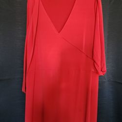26w red orange dress