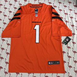 Nike Orange Jersey #1 Cincinnati Bengals Chase