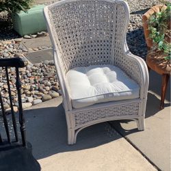 Pier One White Wicker Chair