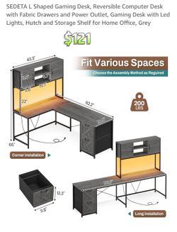 L Shaped Gaming Desk 