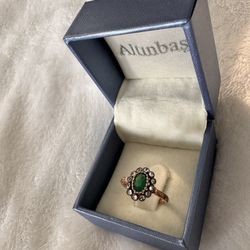Altinbas Emerald Rose Gold Ring 