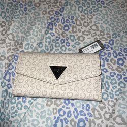 New Beige Guess Wallet Clutch Coin Purse Card Holder Stone Lathan SLG SE860151