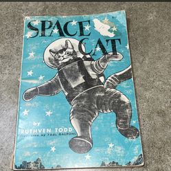 1952 Space Cat By Ruthven Todd - Original Illustrated Children's Book Space Cat