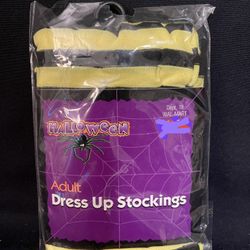 Halloween Adult Dress Stockings Yellow Black 