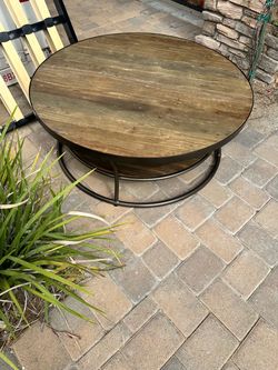 Pottery Barn 42” wood coffee table
