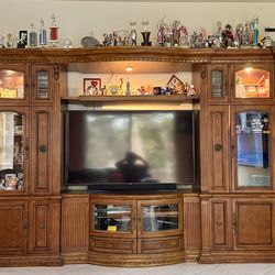 Wall Unit Entertainment Center Like New 70" TV