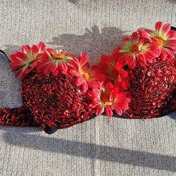 new iheartraves Rave Bra Top Costume Party Bikini Girls 