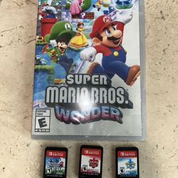 Nintendo Switch Games - Super Mario Bros Wonder, Pokemon Sword & Shield, Xenoblade Chronicles 3