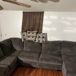 Large grey sectional couch $350