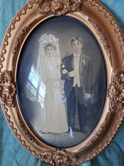 Antique pictures and frames