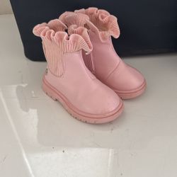 Girls Pink Boots Shoes Size 6